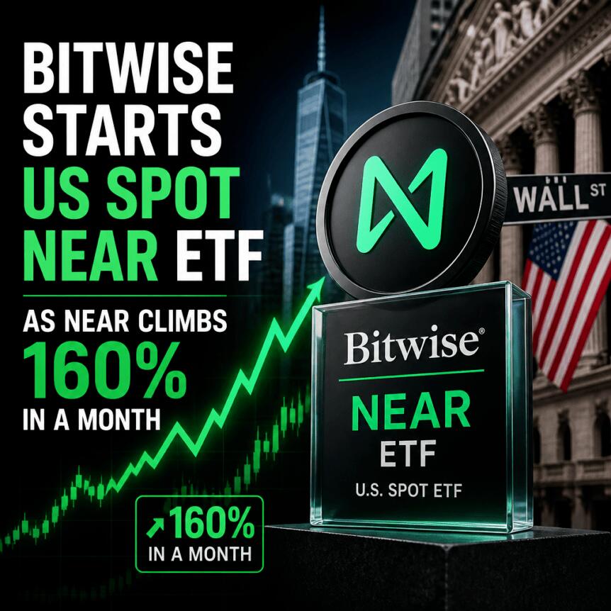 Bitwise推出美国现货NEAR ETF，NEAR一个月内涨幅达160%