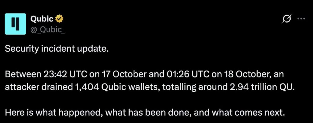 Qubic Security Incident Visualization