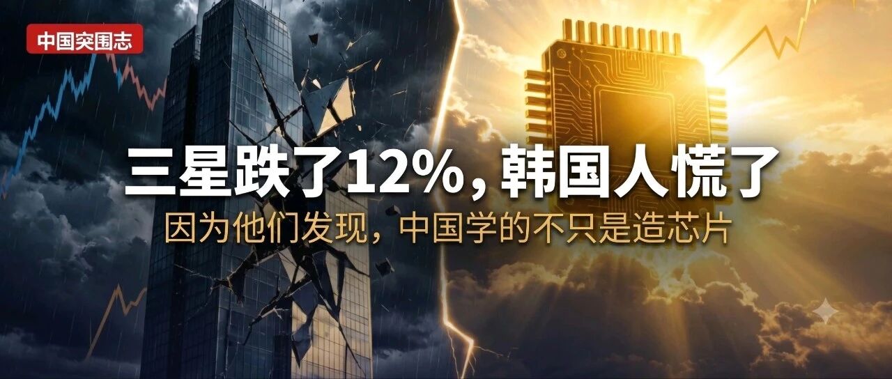 三星跌了12%，韩国人慌了——因为他们发现，中国学的不只是造芯片