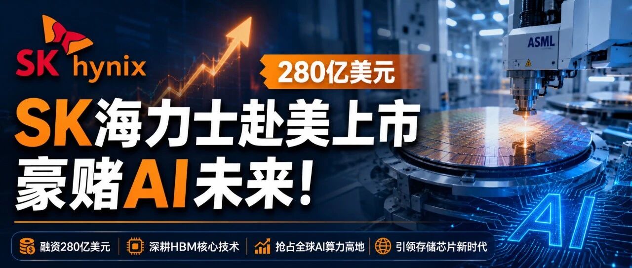 AI狂潮下的超级融资：SK海力士豪掷280亿美元登陆纳斯达克，全球芯片大战再升级