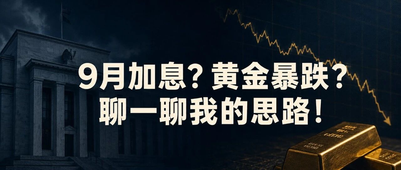 9月加息？黄金暴跌？聊一聊我的思路！