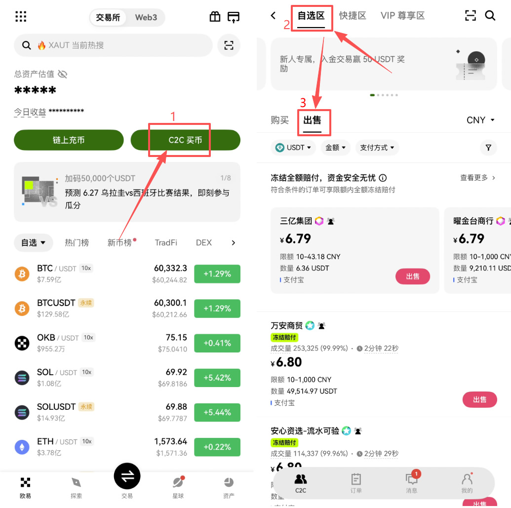 欧易USDT兑换为人民币