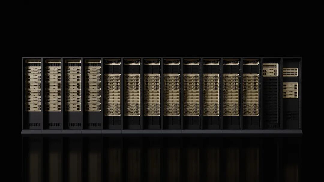 NVIDIA Rubin平台的机柜系统官方产品图。