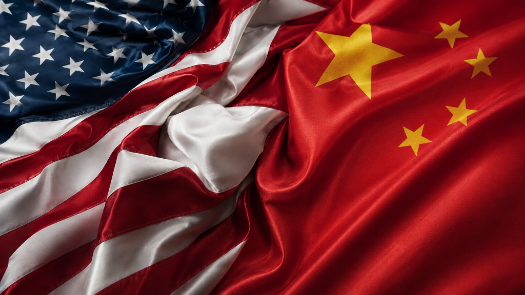 特朗普总统抵达机场，迎接习近平主席到访
